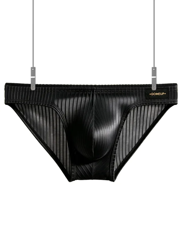 Men's Underwear Ribbed Texture Mens Brief Nylon Elastane Underpants Lightweight Thin Comfortable Male Triangle Underwear M‑XXL