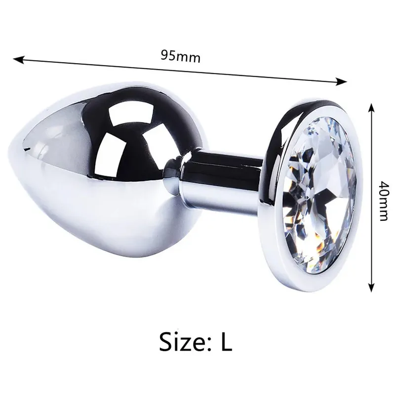 Stainless Steel Anal Plug Butt Plug With Jewelry Colorful Crystal Anus Plug Adults Sex Toys for Men Women Gay Adult Game Sex Toy — image 32