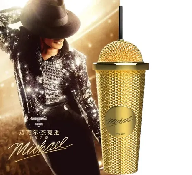 In Stock Official Michael Jackson Superstar Road Movie Merchandise Microphone Cup Water Bottle Hat Shaped Popcorn Bucket — image 8