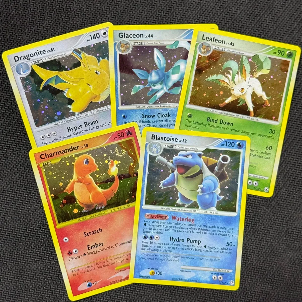 Proxy Cards Dragonite Legends Awakened Charmander Stormfront Gengar LV.X Rayquaza C Leafeon Majestic Dawn Blastoise Holo