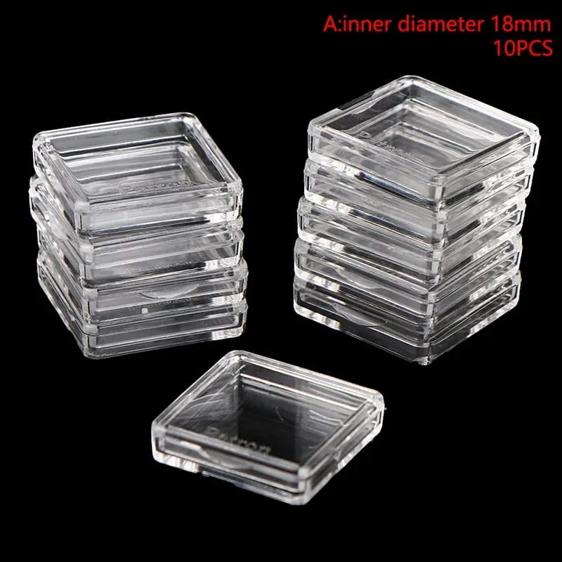 10PCS Square Clear Plastic Protector Containers Case For Token Board Game Holder Boxes Cards CollectionHot