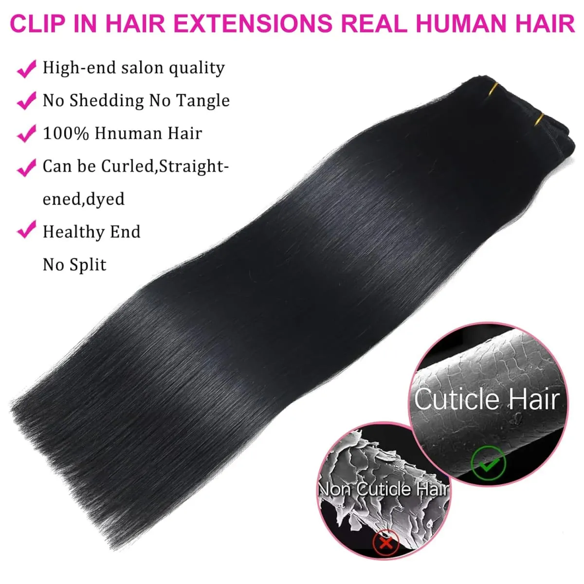 Straight Clip In Human Hair Extensions Brown Unprocessed Hair Extensions Full Head Brazilian Hair Seamless Clip Ins Extension