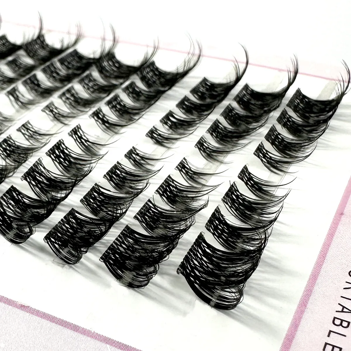 Transparent Stem False Eyelashes 3D Fluffy Single Cluster Eyelash Extension Segmented Natural Mink Fox Eye Effect Makeup Lashes