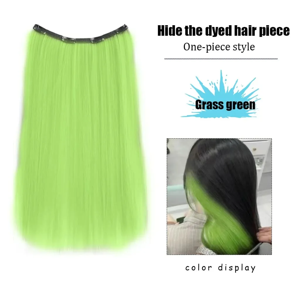 22‘’ Invisible 4Clip Long Straight Colored Synthetic Hair Extension Easy to Wear Suitable for Women's Daily or Holiday Wear.