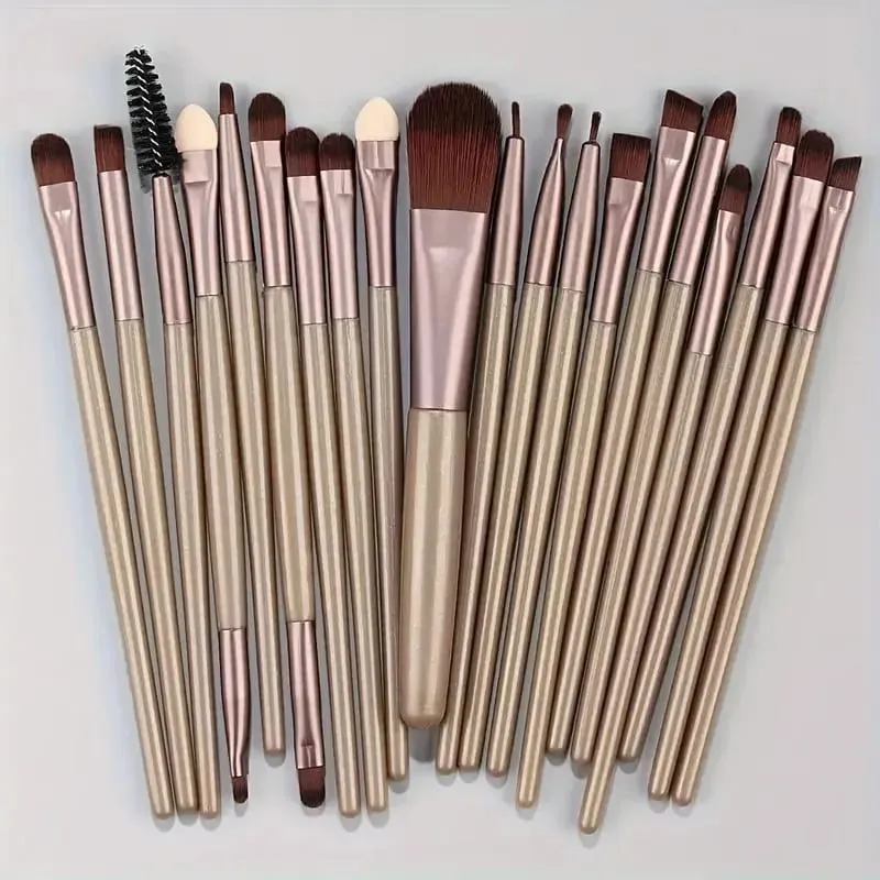 20Pcs Makeup Brushes Set Eyeliner Blending Cheeks Eye Cosmetic Foundation Brush with Makeup Sponge — image 12