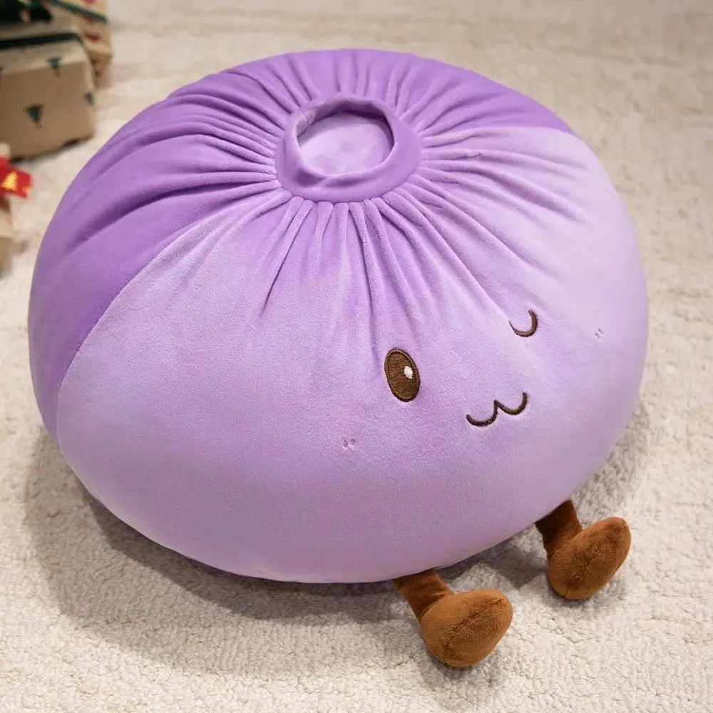 Super Soft Material Steamed Bun Pillow PP Cotton Filled Stress Relief Dumpling Fluffy Comfortable Sofa Cushion Play