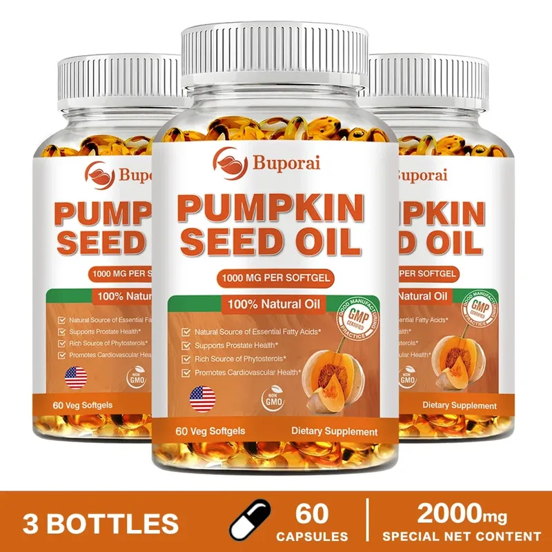Pumpkin Seed Oil - Promotes Hair Growth Urinary Tract and Prostate Health Cardiovascular Support Supplement
