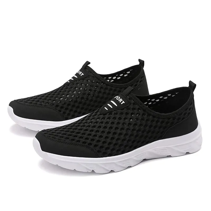 Letvægts mænd Fritidssko Åndbar Slip on Herre Casual sneakers Anti-slip mænds Flats Outdoor Walking Sko Størrelse 39-46