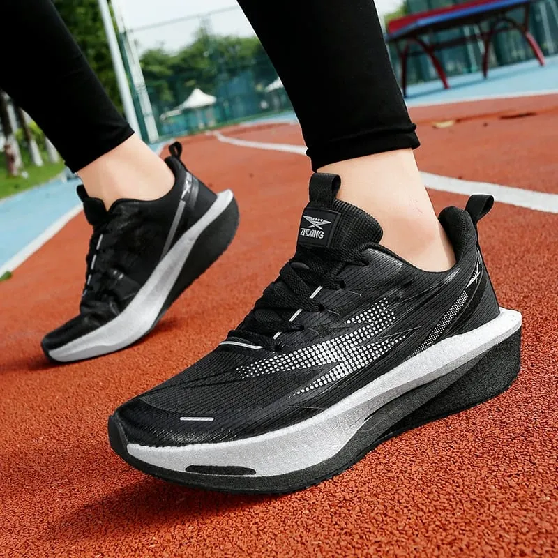 Men Running Shoes Carbon Board Speciality Marathon Sports Breathable Lightweight Women's Comfortable Athletic Leisure Sneakers — image 4
