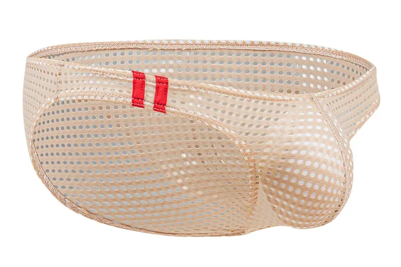 Mannen Slips Zomer Ademende Gaten Ondergoed U Bolle Dunne Lage Taille Heren Ondergoed Slips Slip Onderbroek Calzoncillos