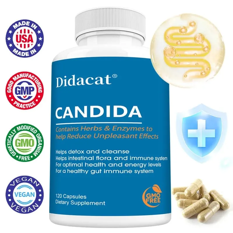Candida Supplements - Containing Herbs and Enzymes Help Detox and Cleanse Promote Healthy Gut Flora and Immune System — image 1
