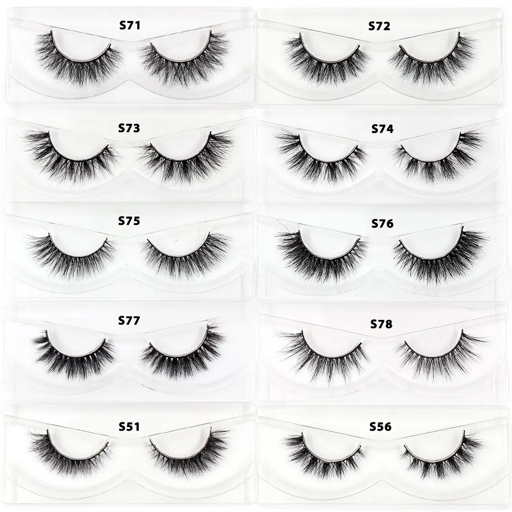 Short Natural 3D Mink Lashes Fluffy Wispy Fake Eyelashes Crisscross False Lashes Eyelash Extension Makeup — image 5