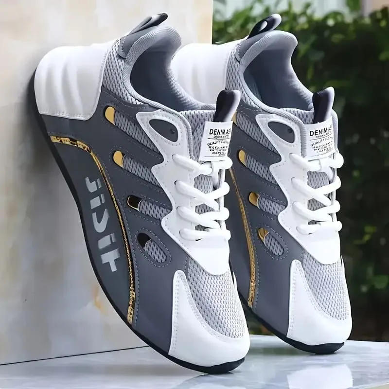 Breathable and Comfortable Men's Sports Shoes with an Inner Height Increase and a Low Top Strap Suitable for Outdoor Sports