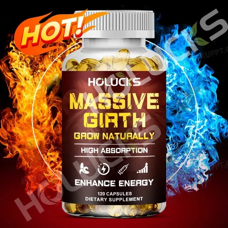 Premium Massive Girth Capsules with Ashwagandha Support Optimal Circulation & Energy Enhanced Performance & Overall Wellbeing