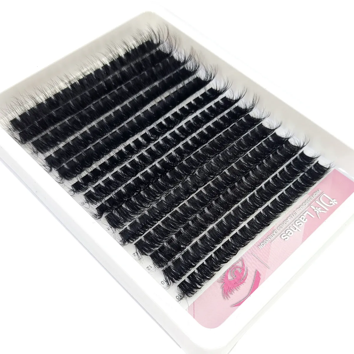 14 Rows Fluffy Lash Bundle Thick Curl Lash Bundle Extended 80D-100D Cat Eye Lash Extension eyelashes