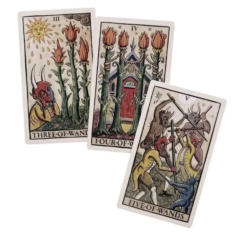 Trionfi della Luna Tarot 78 Card Deck with PDF Guidebook Fortune Telling Card Game Travel Cersion Reversed Chakra Planet Zodiac