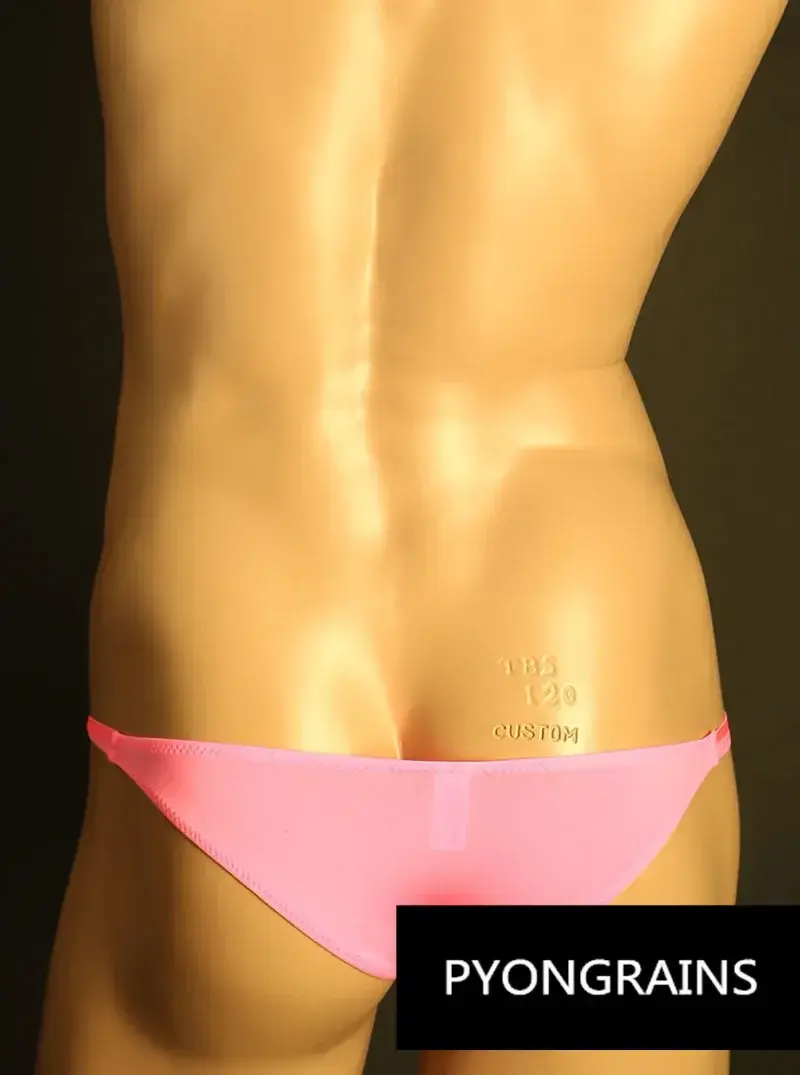 Men Adjustable Metal O-Ring Double Thin Strap Bikini Briefs Low Rise Silky Ice Silk 3D U Convex Pouch Sexy Male Underwear — image 12