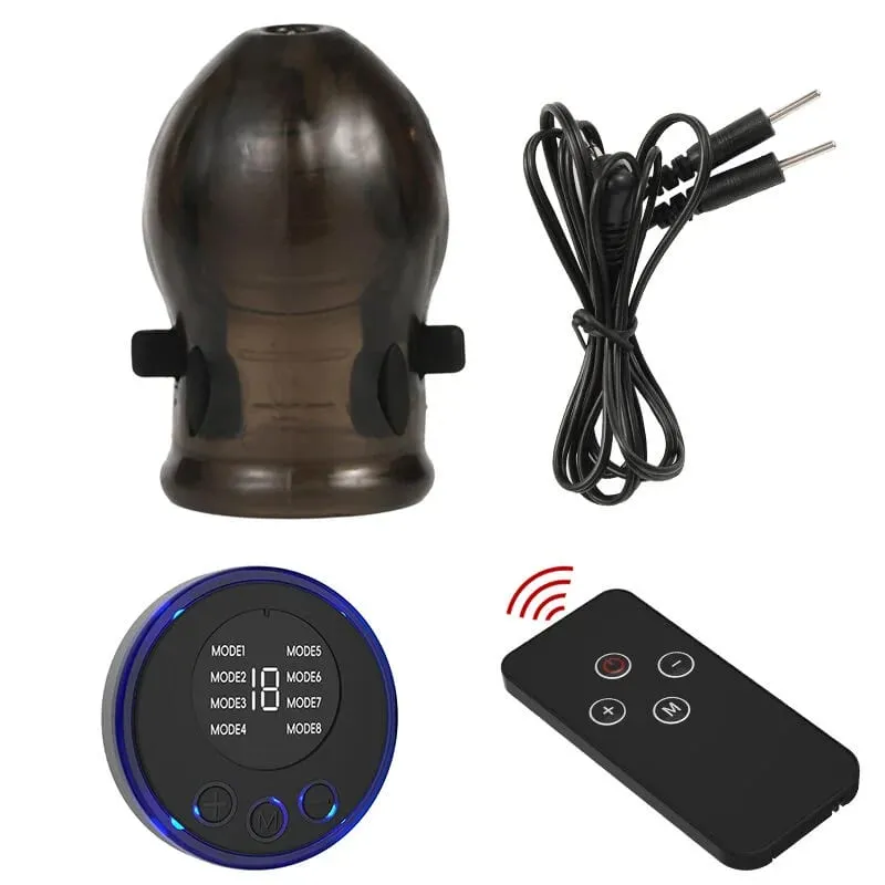 Male Penis Lock Cock Ring Erection Delay Ejaculation Electric Shock Electro Shock Penis Ring Reusable Cockring Adult Sex Toys