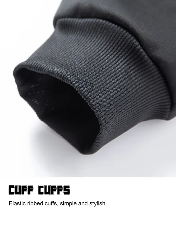 Winter Lambswool Hoodies Thicken Warm Windproof Sweatshirts Print Hooded Pullover Loose Men Women Winter Hoodies Black