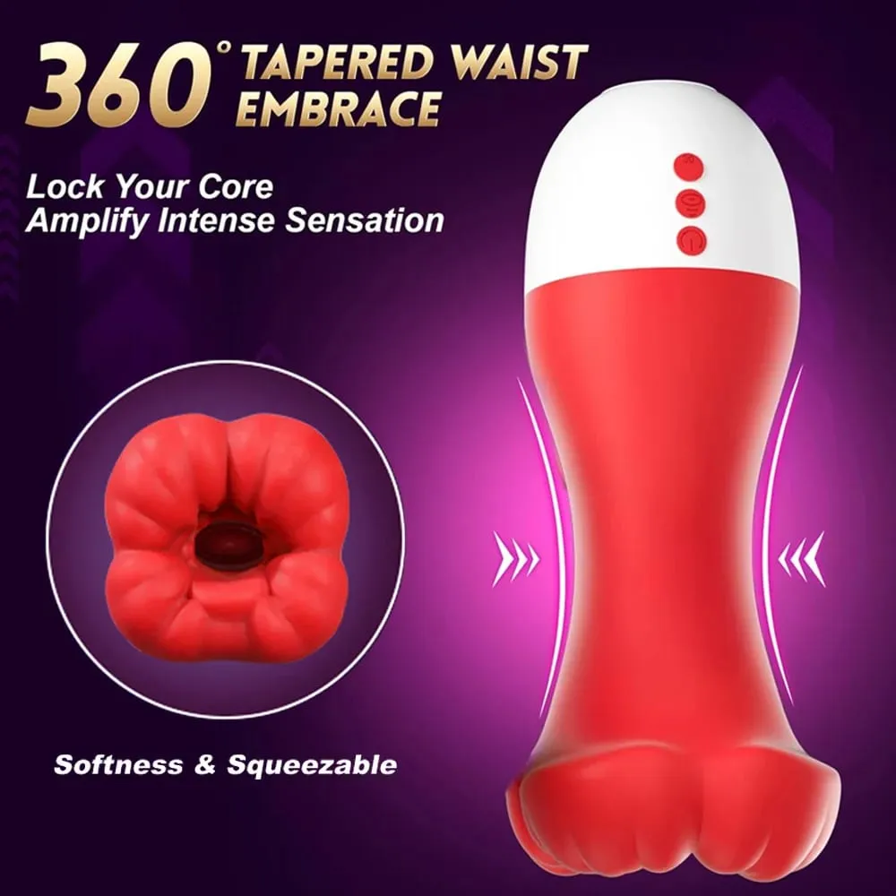 Pocket Pussy Squeezable Sleeve Penis Pump Male Maturbator 3 Natural Blowjob Sucking &10 Licking Vibrating Stroker Adult Sex Toys — image 4