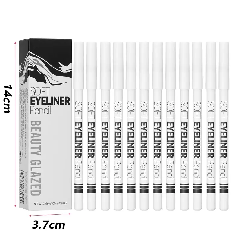 Waterproof White Eyeliner Pencil Smooth Easy Wear Long-Lasting Eye Brightener Fashion Makeup Tool for Smooth Application — image 2