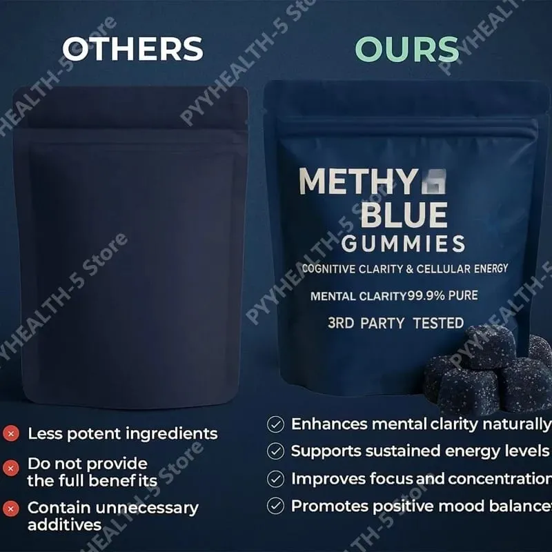 Gummy with Vitamins B2 B3 & C for For Cognitive Health & Natural Energy Lifted Mood 99.9% Pure 30 Gummies(1Pc)