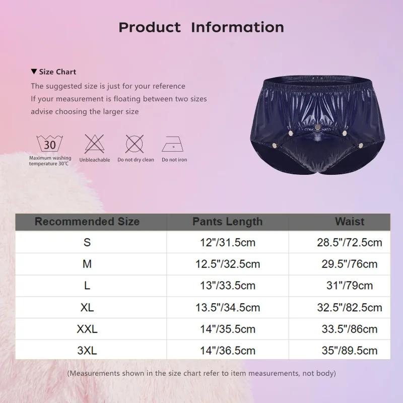 Wasserdichte Herren-Windelüberhose mit Druckknöpfen vorne, auslaufsichere, adaptive Unterwäsche-Shorts für ältere Menschen mit besonderen Bedürfnissen