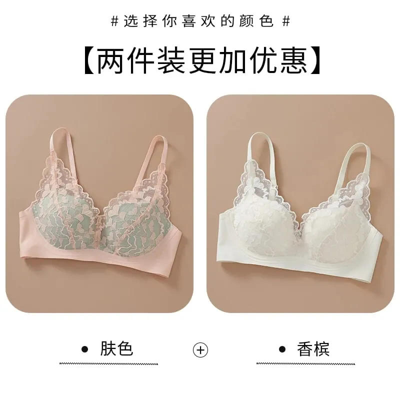 Japanese Sexy Spitze Büstenhalter ohne Bügel Push Up für kleine Brust Seitlich glättend Anti-Sagging Neu Bestseller MOYISU B — image 12
