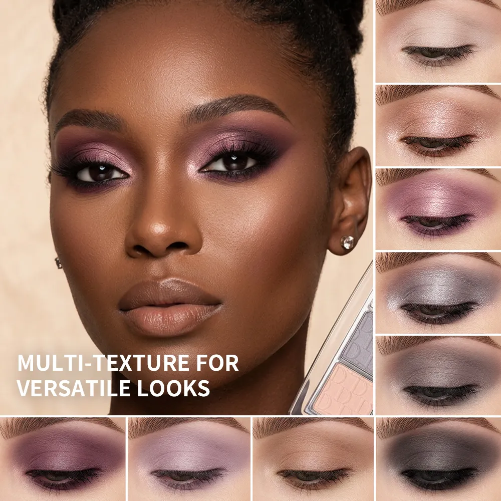 9 Shade Eyeshadow Palette Black Swan Smoky with 3 Brushes Waterproof Matte Highlighter for Halloween Eye Makeup — image 3