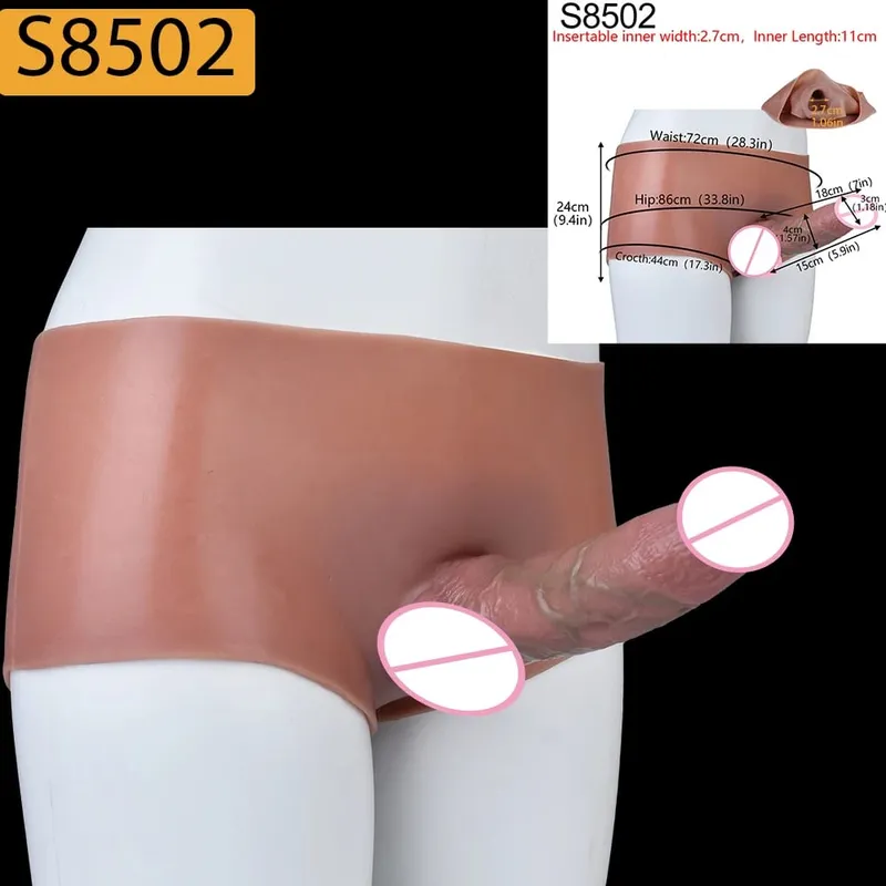 Strap-On Lifelike κάλυμμα πέους насадка на член Large Hollow DildoPants Intimate ενήλικα σεξ παιχνίδι για σεξ ζευγάρια
