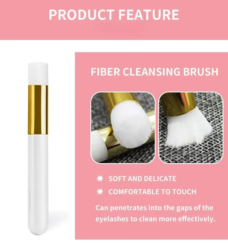 3Pcs Eyelash Cleaning Brushes Lash Shampoo Brush for Eyelash Extensions Nose Blackhead Remover Deep Pore Cleansing Beauty Makeup — image 5