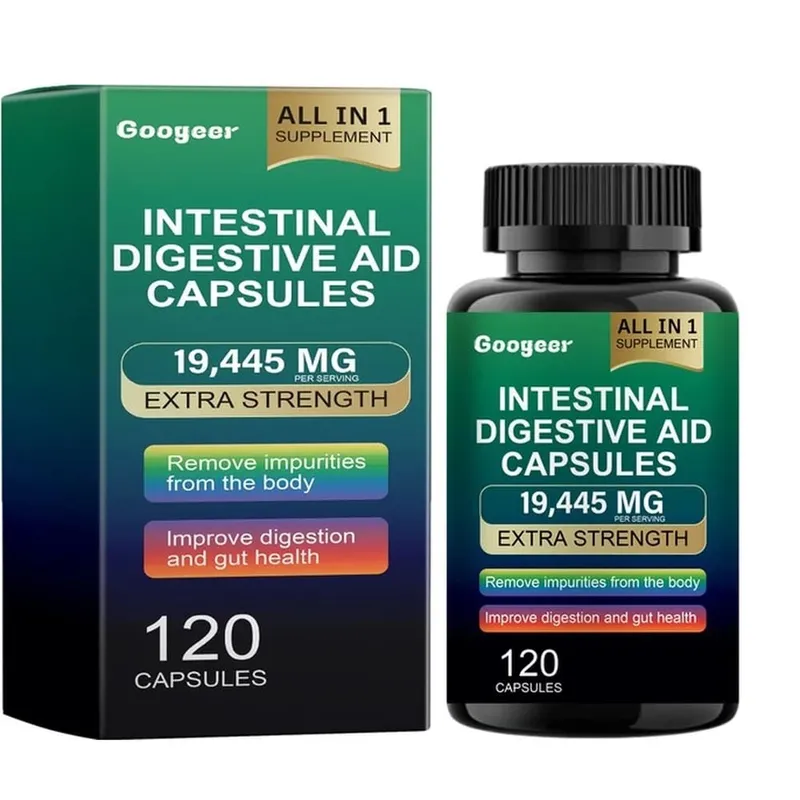 Googeer Intestinal Digestive Aid Capsules Fish Oil Extract Supports Digestion and Gut Health Supports Immunity 120 Capsules