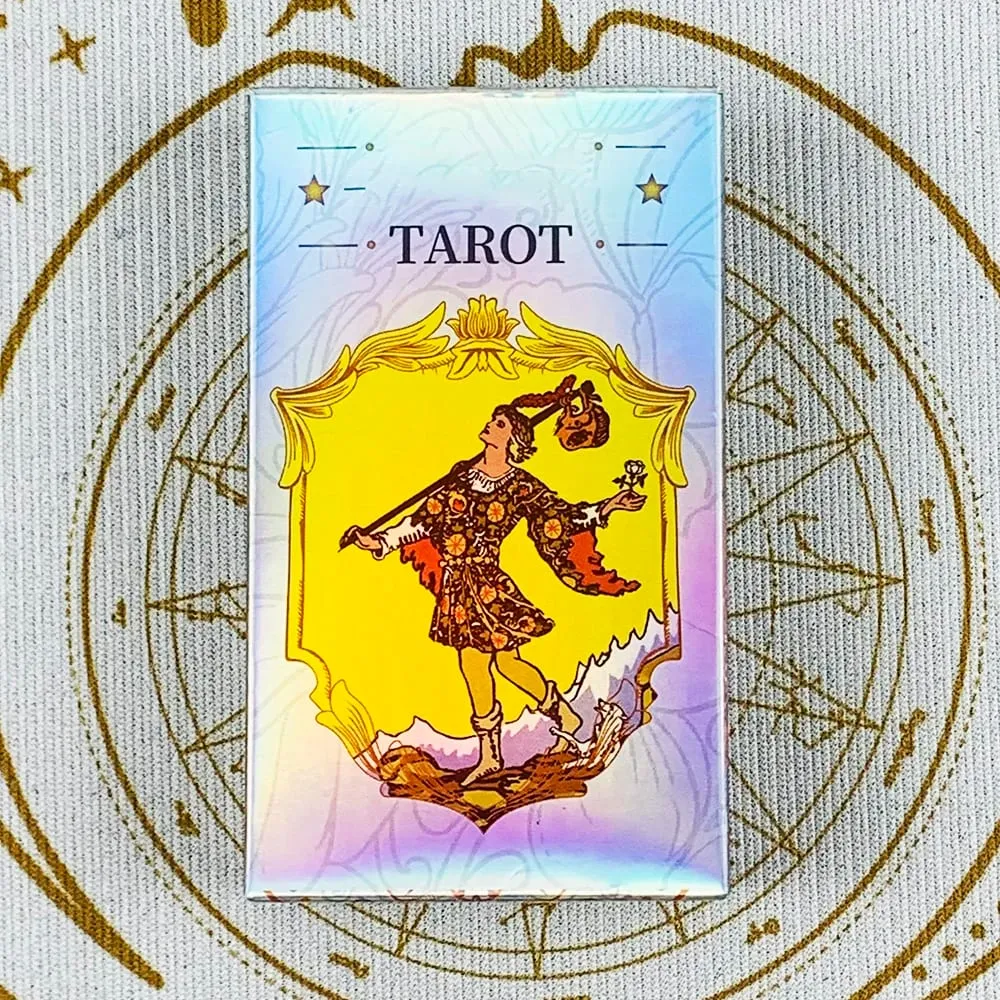 Shining Vitetta Tarot Cards Deck 78 Tarot Cards for Beginners New Design Approx 10.3*6cm Divination Board Game