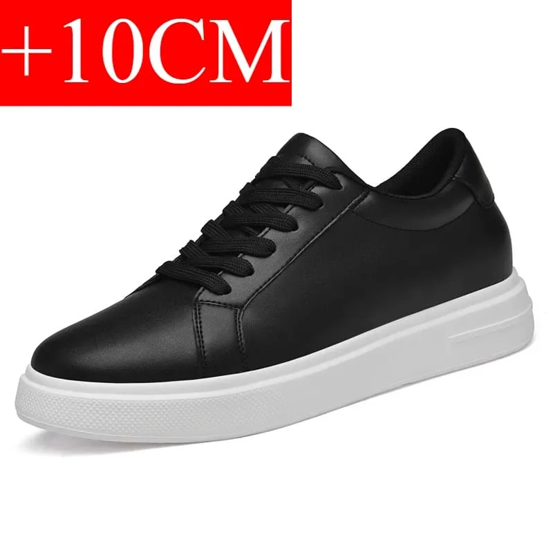 New Men's Sneakers Elevator Shoes Heightening Height Increase Insole 6-10CM High Heels Shoes Leather Sport Shoes Men Shoes