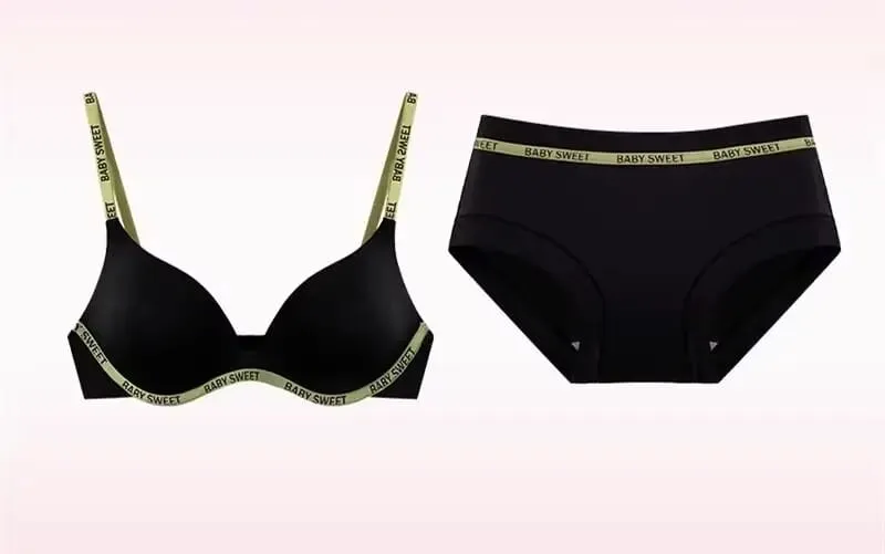 Trendy Dopamine Multicolor Seamless Bra Panty Set Sexy Push Up Small Bust Lift Wireless Soft Support Daily Party Plus Size 32-38