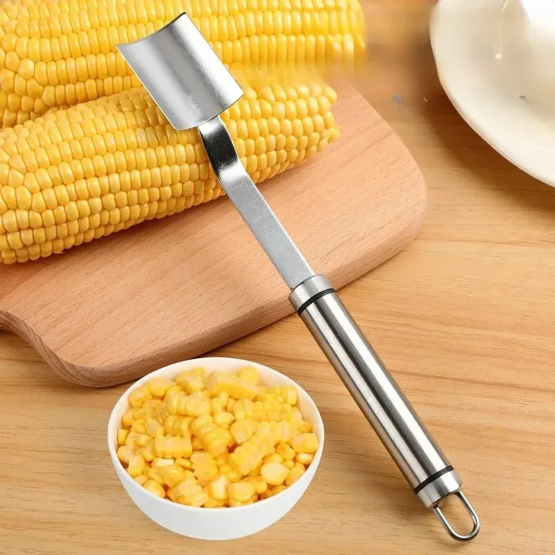 Stainless Steel Corn Peeler Serrated Corn Peeler Corn Cob Planer Thresher Cutter Kitchen Fruits And Vegetables Gadgets — image 5