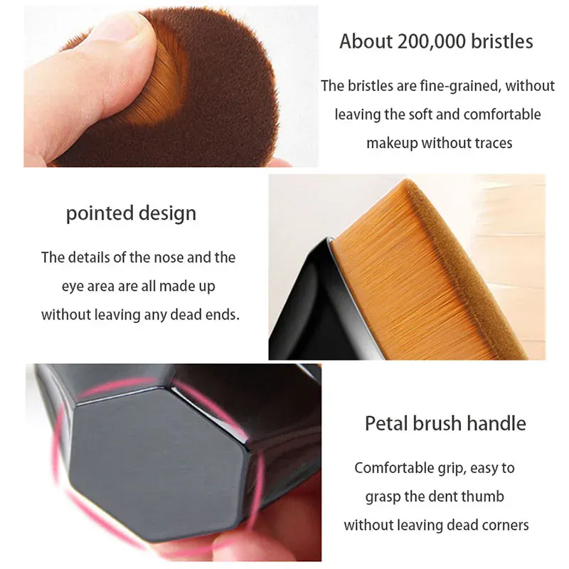 1Pcs New Arrival Foundation Brush BB Cream Makeup Brushes Loose Powder Brush Flat Kit Pincel Maquiagem Make Up Brushes