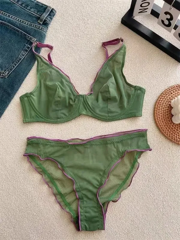 New Arrival Ladies Full Cup Bra Set Ultra Thin Minimizer Sexy Support Anti-Sagging Side Slim ABCD Everyday Comfort Lingerie Set — image 15