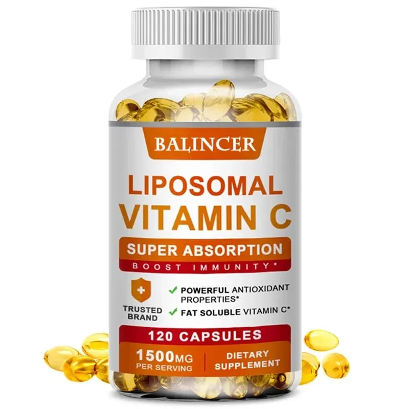 リポソームビタミン C 1500mg 高吸収ビタミン C 免疫システム & コラーゲン高効力脂溶性アスコルビン酸サプリメント — image 9