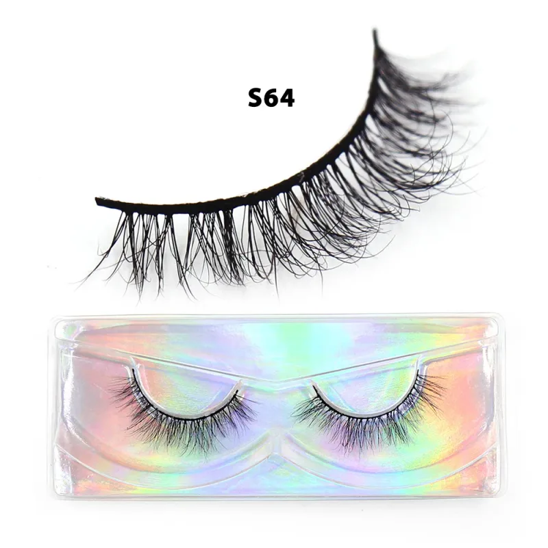 Short Natural 3D Mink Lashes Fluffy Wispy Fake Eyelashes Crisscross False Lashes Eyelash Extension Makeup — image 33