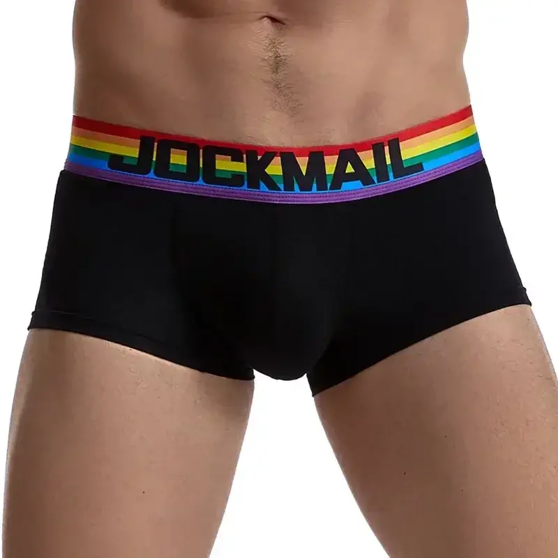 Rainbow Belt Man Underpants Boxershorts Cotton Men Boxers Male Breathable Underwear Men’s Panties Soft Boxer Briefs Balck White