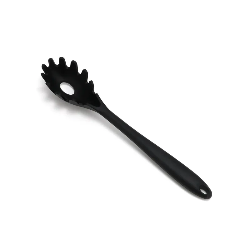11.2 inch Pasta Fork Premium Silicone Spaghetti Strainer Heat Resistant Noodle Spoon Server Food Grade Kitchen Cooking Tools