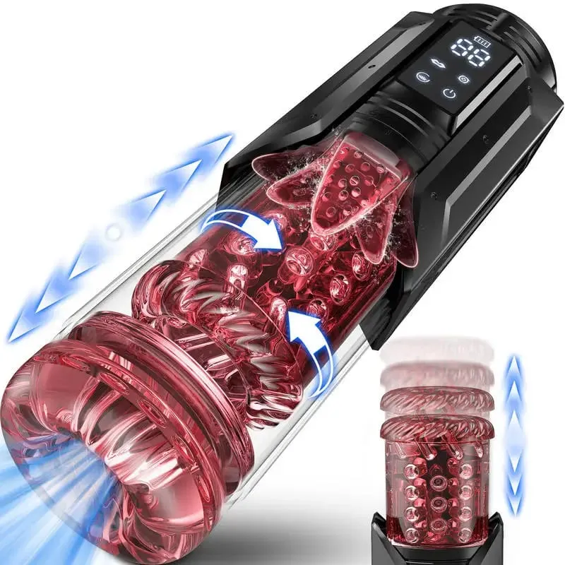 Automatic Male Masturbator Cup Pocket Pussy Stroker Realistic Vagina Tight Suction Vibrating Deep Stimulation Sex Toy for Men — image 1