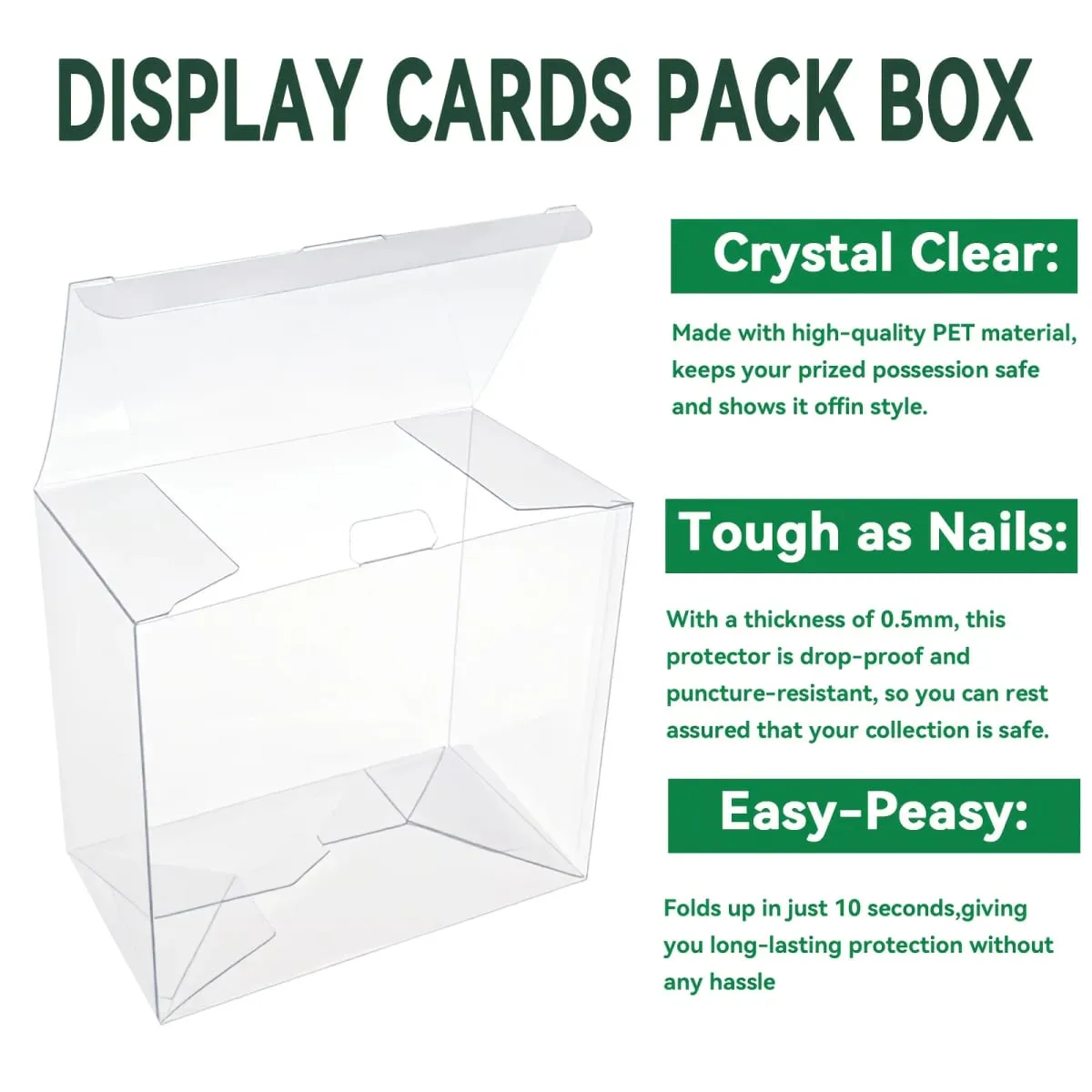 5/10pcs Clear PET Booster Box Protector Case for PTCG TCG Cards Scratch-Resistant Display Storage Shell for Trading Cards