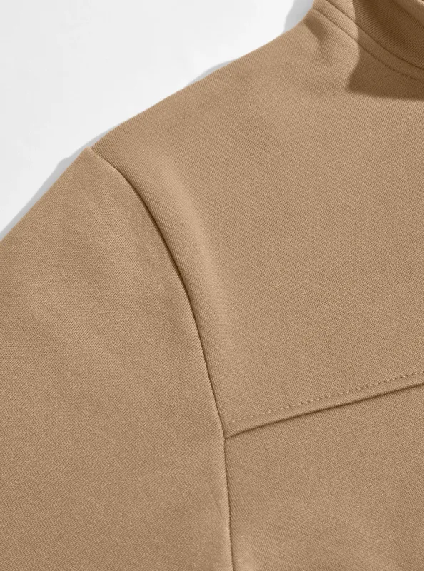 Four Seasons men's full-zip soft-shell jacket with stand-up collar, side pockets, long sleeves and relaxed casual style
