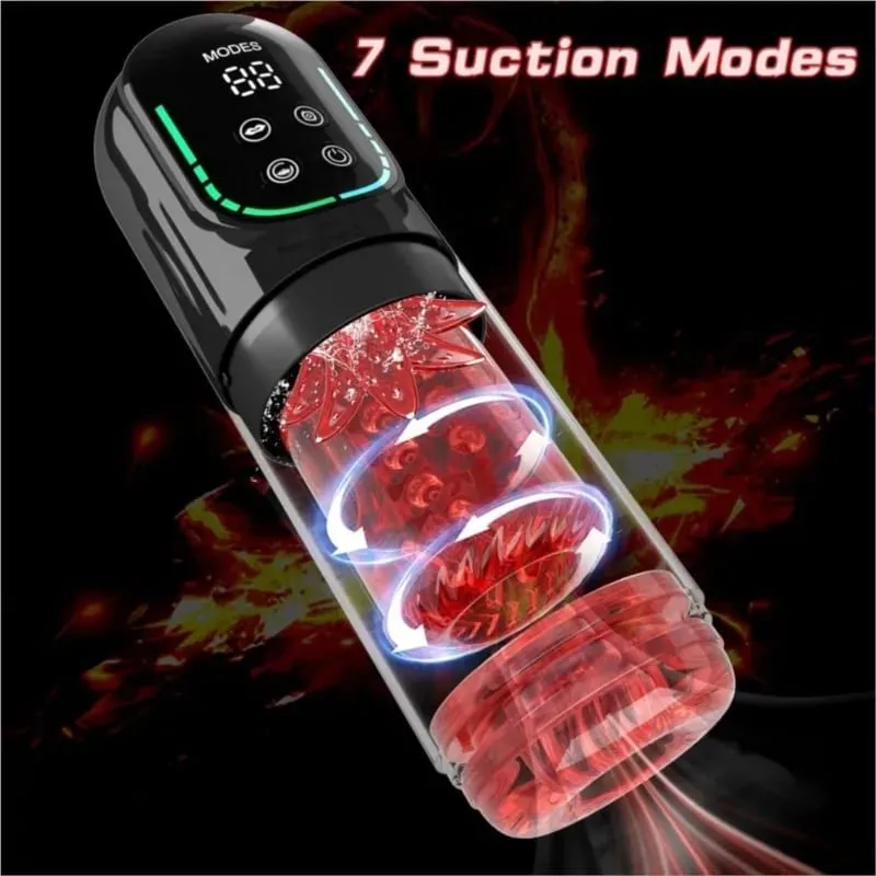 APP LED Automatische Männliche Masturbation Tasse 7 Saugen Rotierenden Lecken Stoß Modi Stroker Sex Spielzeug für Männer Blowjob Simulator — image 5