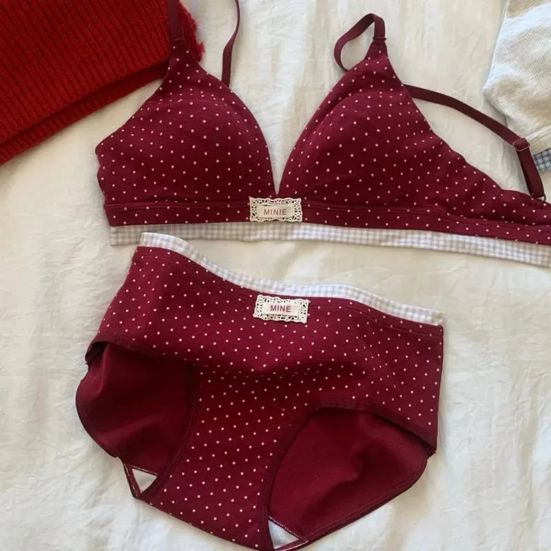 Lucky Red Underwear Set Women Cotton Push Up Bra Boost Bust Tightening Lingerie Hot Sale Comfort Breathable Bestseller 32-38 Set — image 6