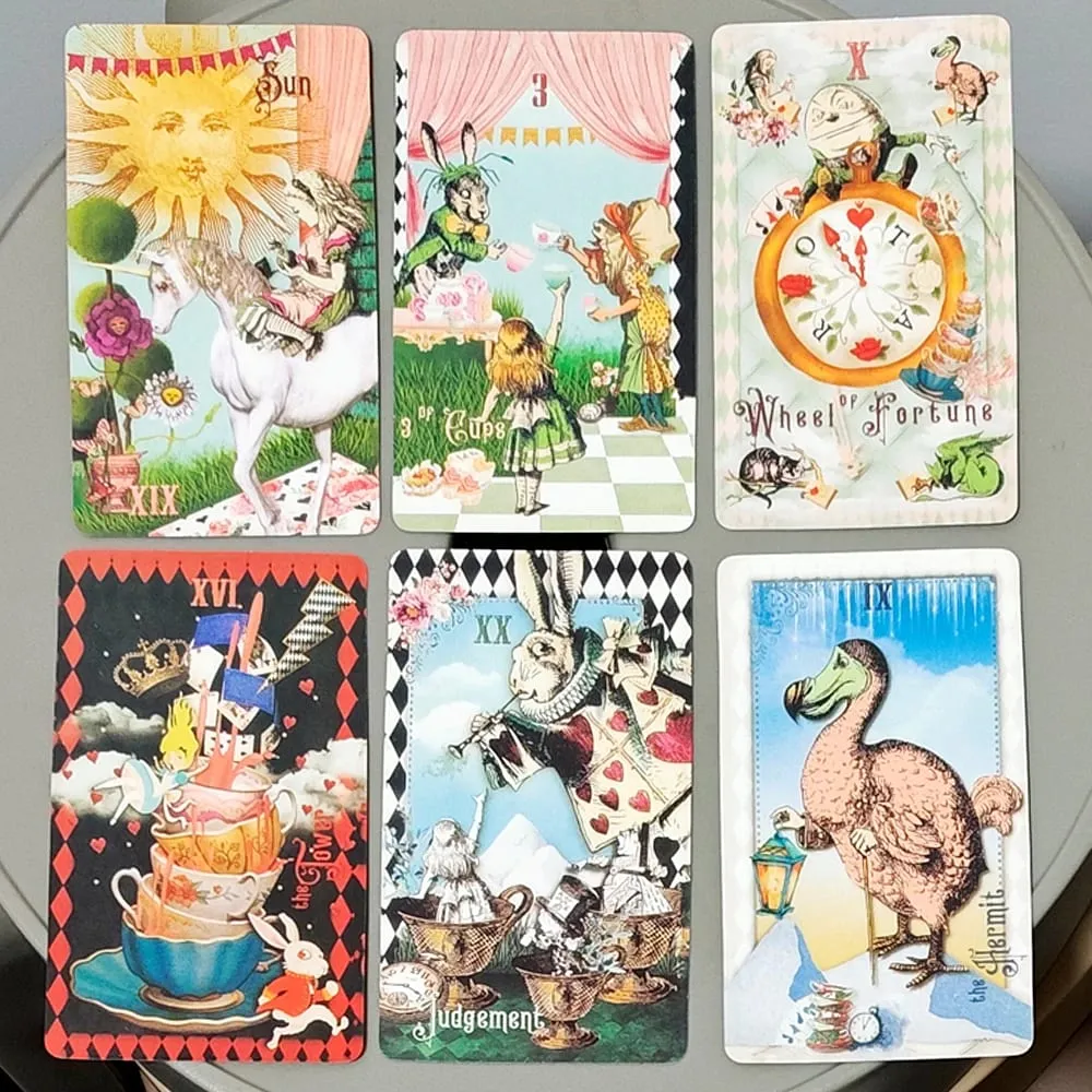 Alice in Tarotland: A Whimsical 78-Card Journey Down The Rabbit Hole – Classic Deck Tarot 10,3*6cm — image 3