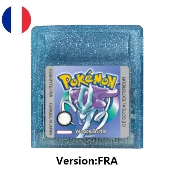 Many style Pokemon Red Blue Crystal Golden Green Silver Yellow GBC Game Card 16 Bit Video Game Cartridge Console Card GB/SP