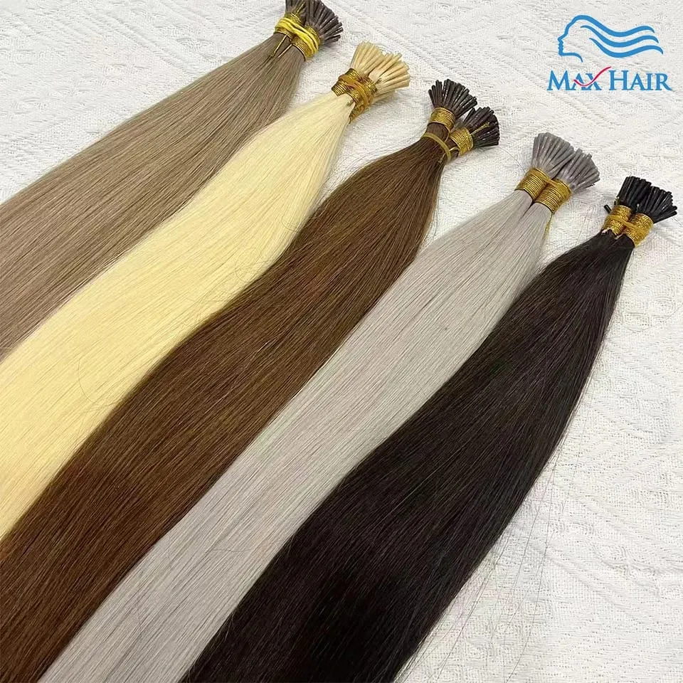 Human Hair I Tip 100% Human Hair Extensions Keratin Straight Brazilian Remy Human Hair Natural Capsule Hair Extension 30 Inch